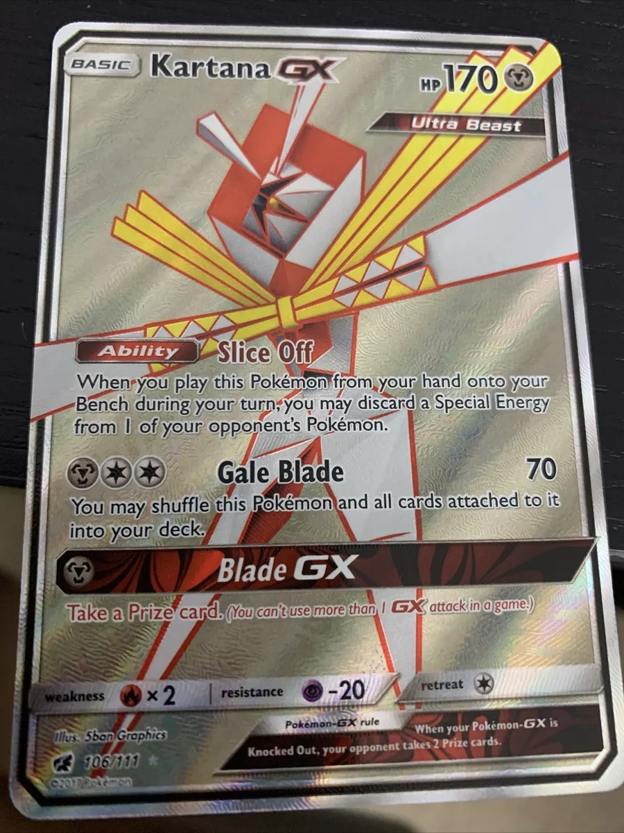  Pokemon - Kartana GX - 106/111 - Full Art Ultra Rare