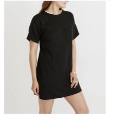Madewell Pocket Tee Dress Black Size Small