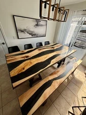 Custom Made Epoxy Resin Dining, Center, Handmade Coffee Table,& End Table Top