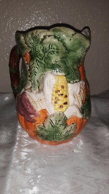 Vintage Ceramic Pitcher/Vase Bloom-Rite Fall Pattern | eBay