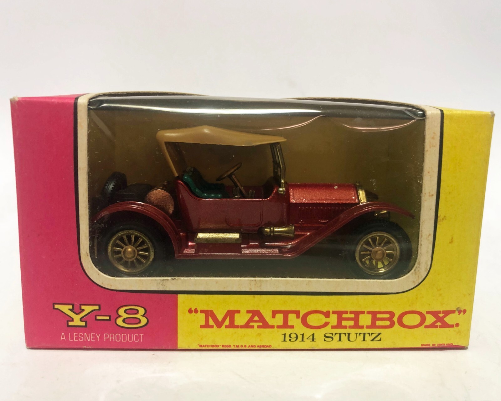 LESNEY社 Y-8 1914 STUTZ MARCHBOX 箱付 Matchbox Yesteryear Y8, 1914 Stutz 4E Roadster - Free Price Guide