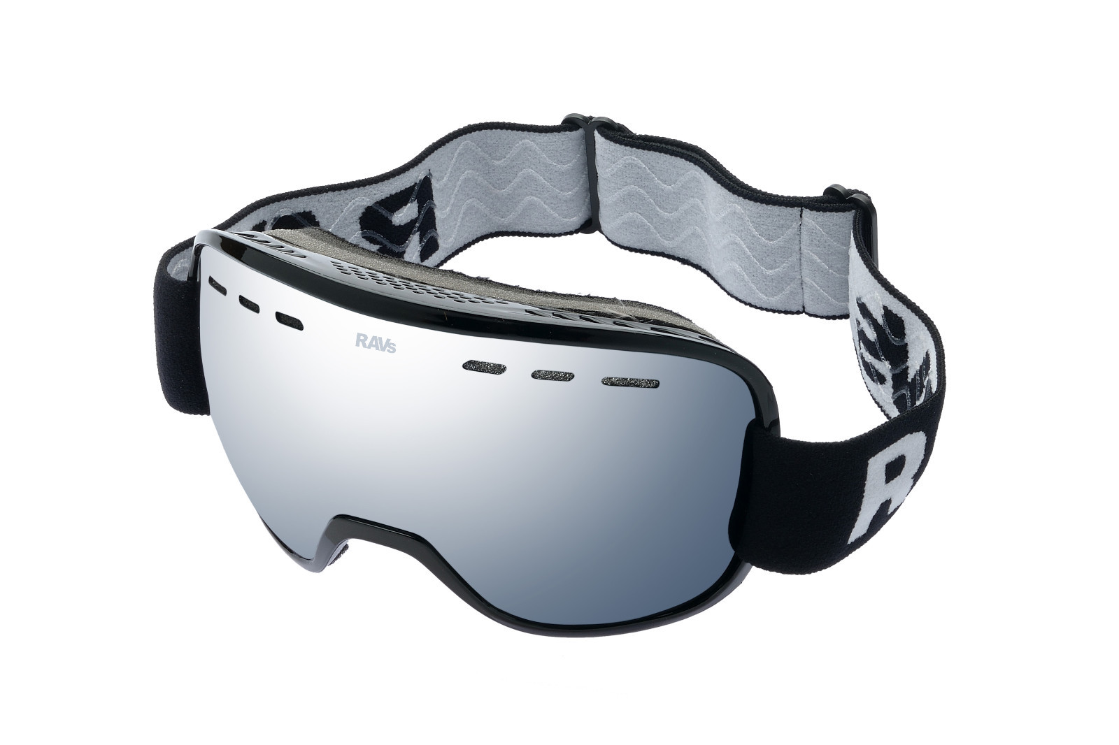Occhiali da sci unisex Ravs snowboard skiing goggles - disco argento antiappa...
