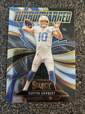 2020 Panini Select #T24 Justin Herbert Turbocharged Prizm Rookie RC