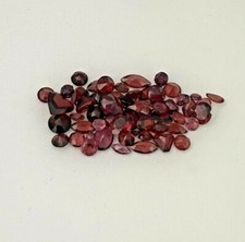 Lot 25 Carats Of Loose Commercial Garnet Stones Assorted Shapes And Sizes