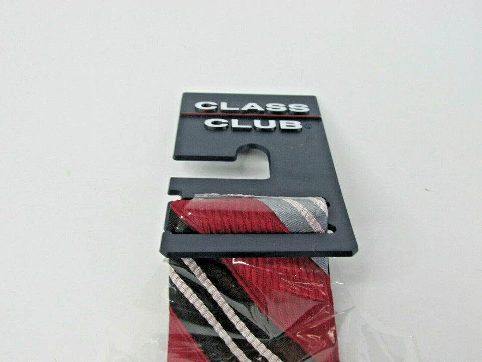 Corbata a rayas Club Class para hombre 50"X3" Foto 3 de 4