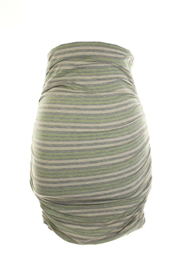 Falda Studio M Gris Multi Rayas Acanalada Lateral XS Foto 2 de 3