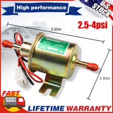 Universal 12V Electric Inline Fuel Pump For Lawn Mowers Small Engine Gas Diesel