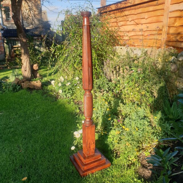 Edwardian Oak Tall Lamp Stand Antique. Or Church candle Plant stand Torchere Edwardian Oak Tall Lamp Stand Antique. Or Church candle Plant stand Torchere