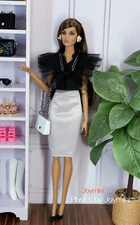 4PCS For Fashion Royalty Integrity Poppy Parker NuFace Dolls Dress Shoes Bag 1/6