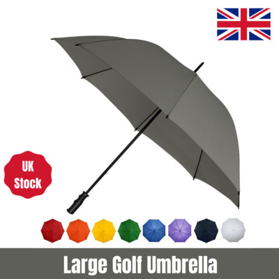 49'' großer Golfschirm, Budget Golfschirm Brolly mit Fiberglasgestell