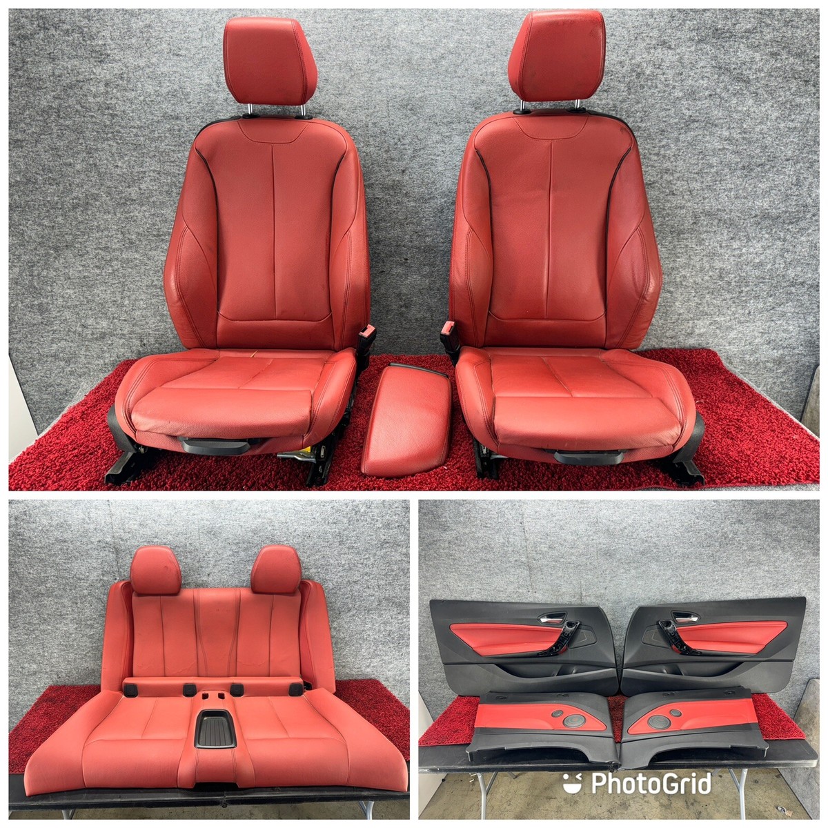 BMW 2014-2021 F23 Full Coral Red Interior Seats Door Panels