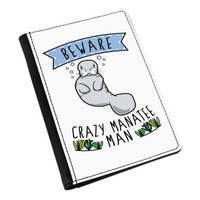 Beware VerrüCkte Seekuh Mann Passport Halter HüLle ÜBerzug Etui - Lustig Tiere