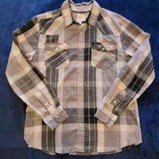 Levi's Plaid Vintage Pearl Snap Men's Medium Long Sleeve Button-up Shirt Western