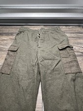 vintage 32x29 swedish WWII army pants WOOL sweden military 1940 trousers