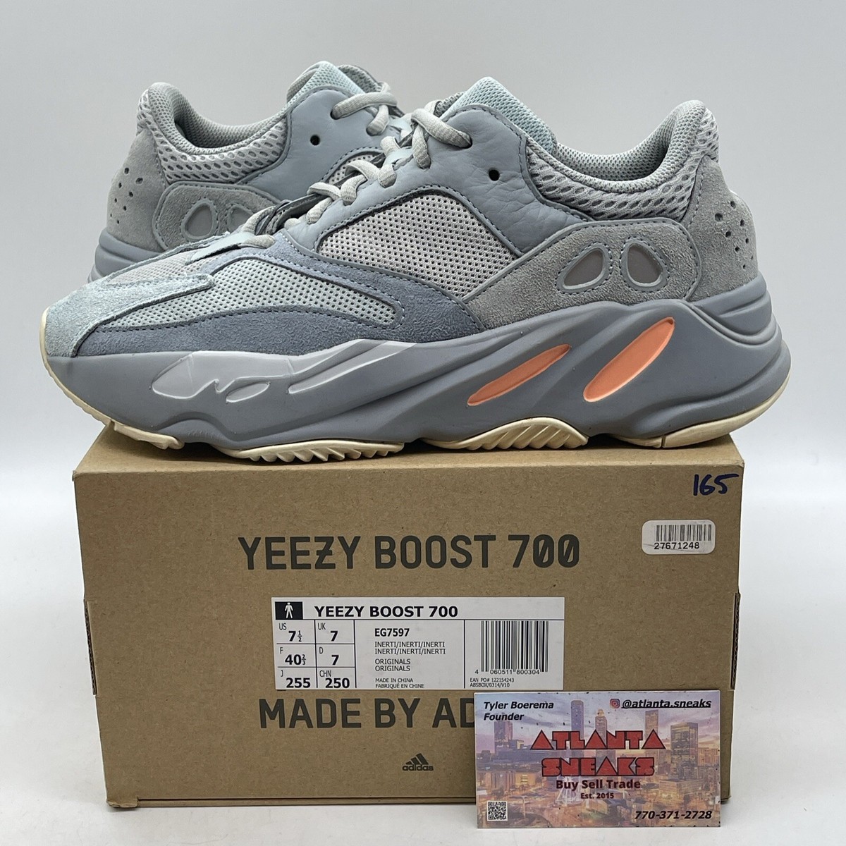 Size adidas Yeezy Boost 700 V1 Inertia Orange Grey Suede (EG7597)