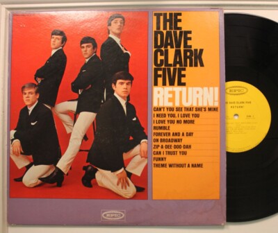 The Dave Clark Five Lp Return! On Epic - Vg+ To Vg++ / Vg+