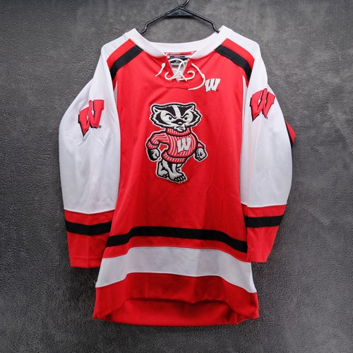 Vintage Wisconsin Badgers Hockey Jersey Youth Large Size 1618 eBay
