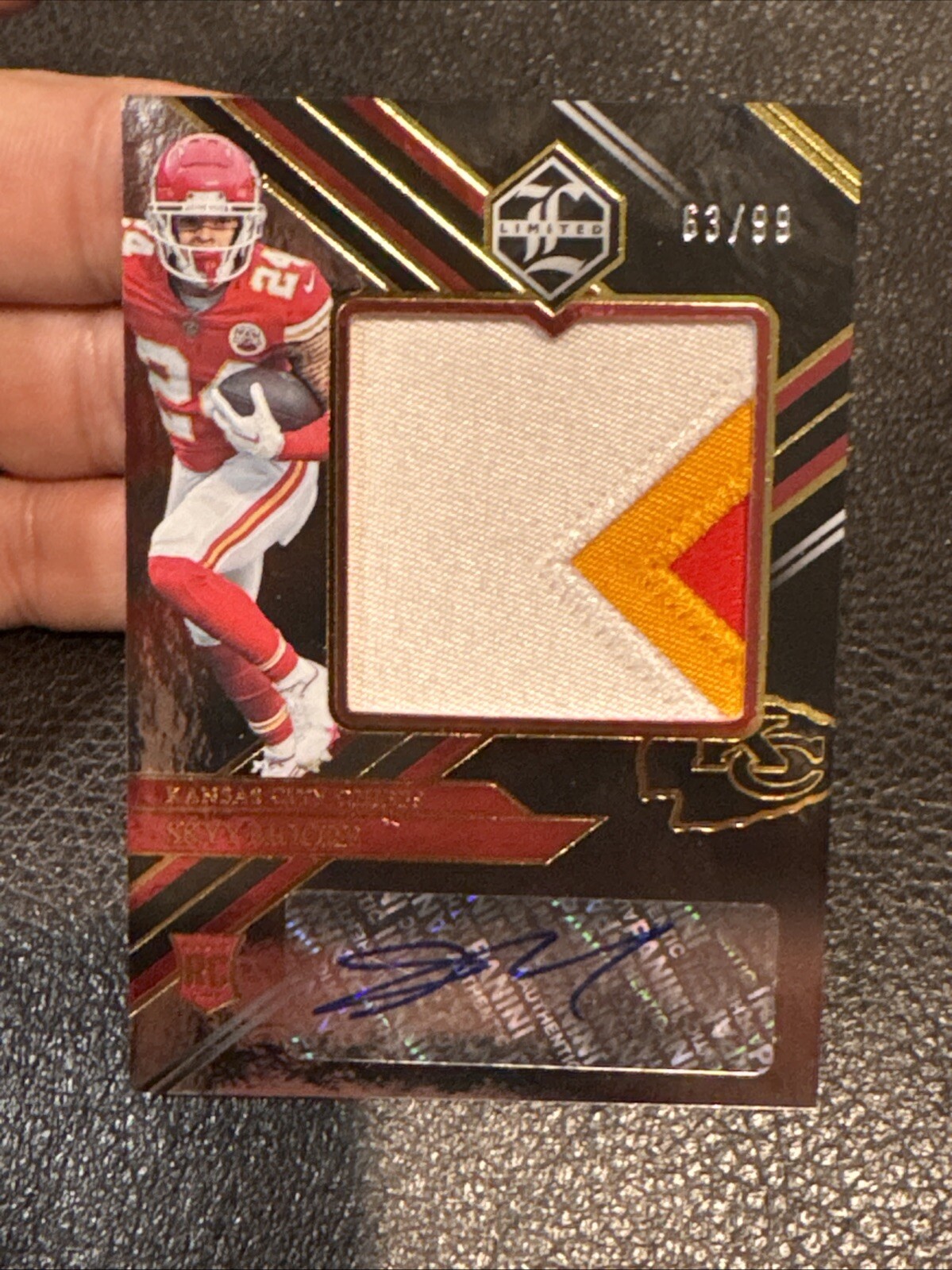 Skyy Moore Panini Limited Rookie Autograph Patch Jumbo #160 Base