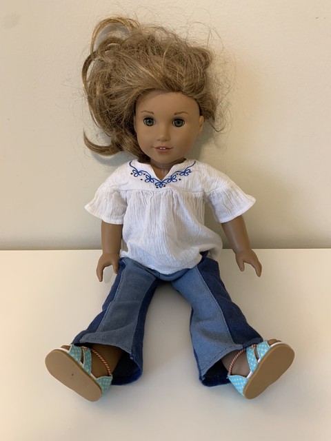 american girl doll brown hair green eyes