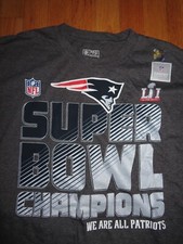 SUPER BOWL LI Champions NEW ENGLAND PATRIOTS Locker Room (2XL) T-Shirt w/ Holo