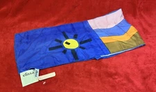 Vintage elissa Blue Silk 32" Scarf…70 by 10 1/2 in.