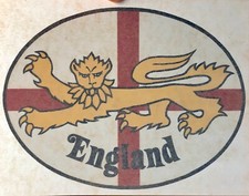 Original Vintage England Flag Iron On Transfer