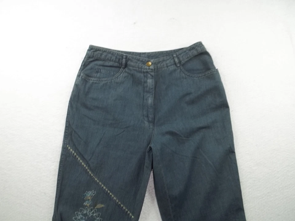 Susan Bristol Womens Embroidered Denim Blue Jeans Size 6 Waist 28" Inseam 31" - Image 2 of 4