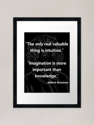 Albert Einstein Zitat Gerahmte Kunst Pr Gerahmtes Wandbild Poster Leinwanddruck Bild