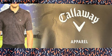 Callaway Men's Performance Stretch Moisture Wicking Polo Peacoat Size Large