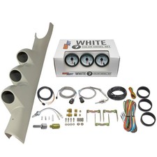 Glowshift Boostegttrans Temp Gauges Taupe Triple Pod 03-09 Cummins Diesel