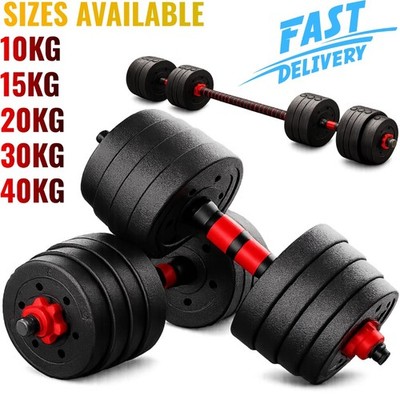 Verstellbare Hantel Langhantel Gewichte Set 10-40kg Home Gym Handgewichte Paar Kit