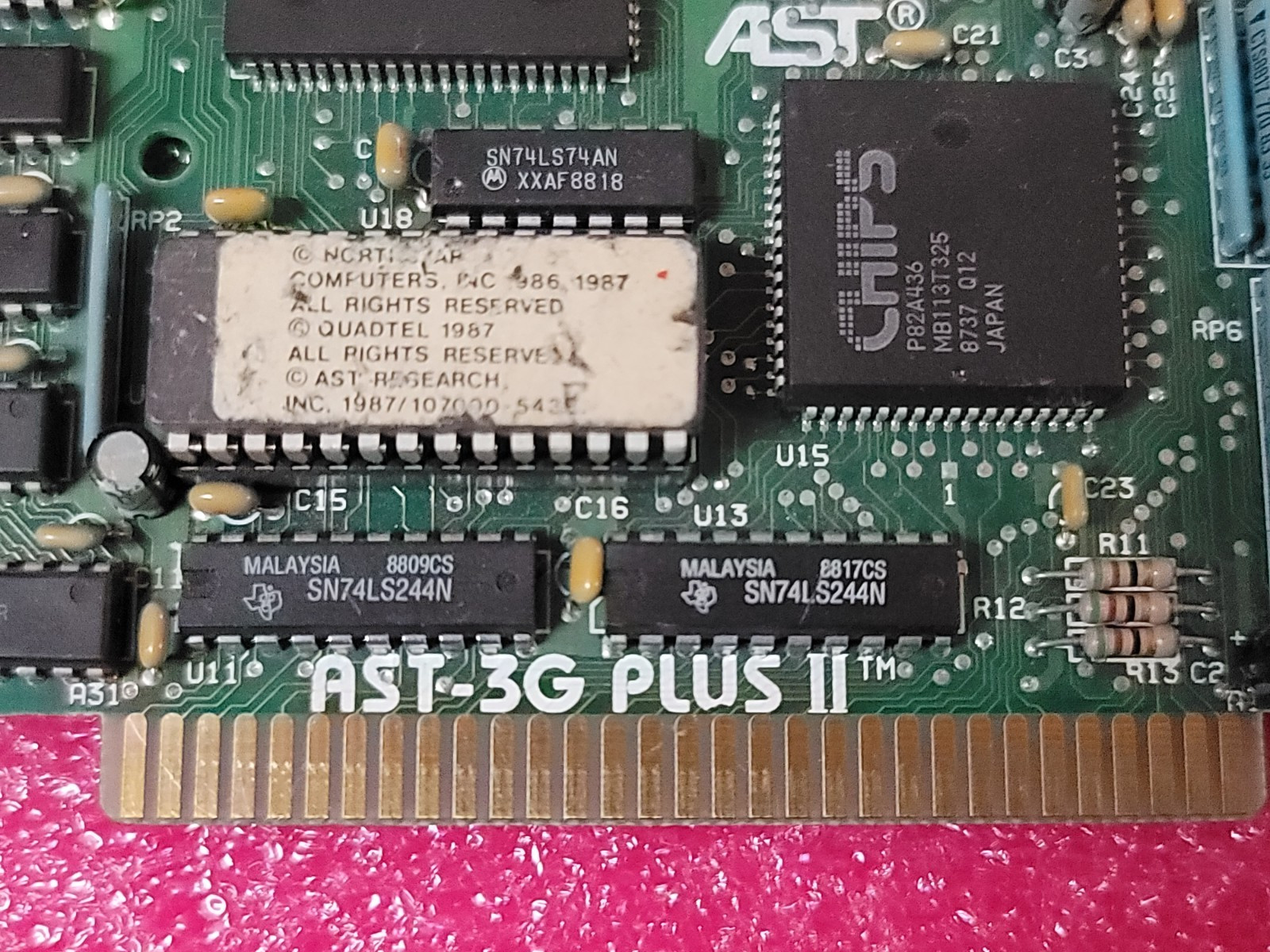 AST 3G PLUS 2 ISA 8 Bits 256KB EGA Video Card for Retro Gaming working #H69