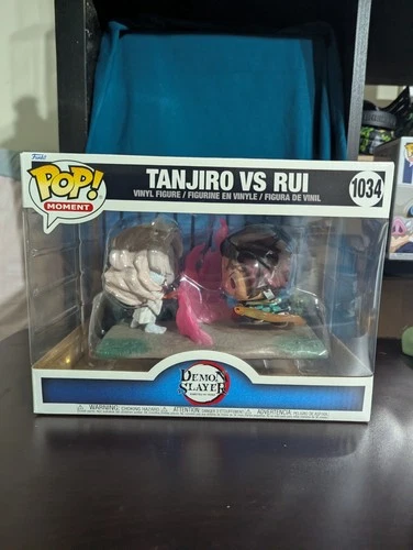 Funko Pop! Moment: Tanjiro vs Rui #1034 Demon Slayer Damaged Box