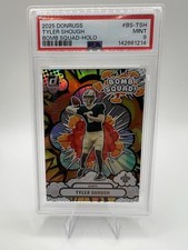 Panini 2025 Donruss Bomb Squad Tyler Shough Saints Holo #BS-TSH /100 RC PSA 9