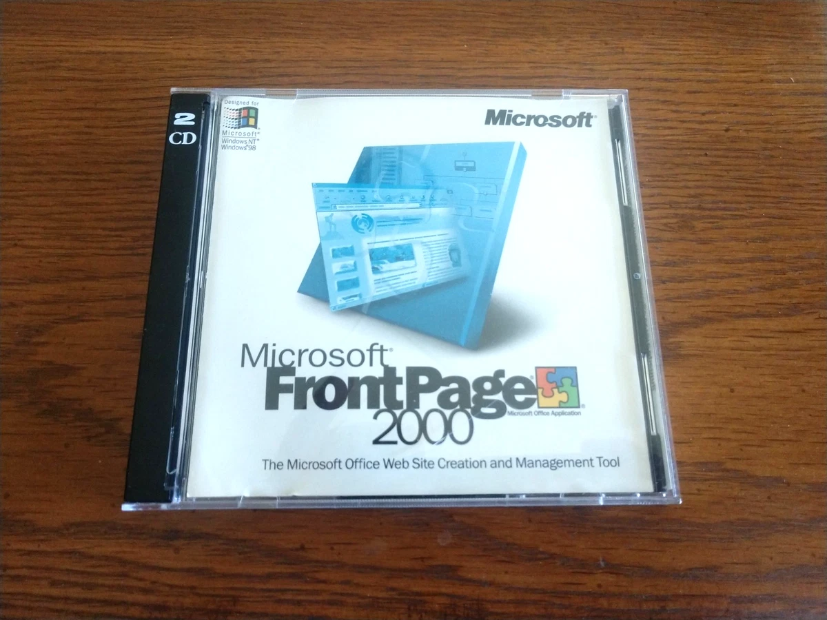 Microsoft FrontPage 2000 - Logiciel PC Version D'essai 45 Jours - Neuf Sous Blister