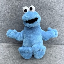 Sesame Street Cookie Monster 15" Inch Plush Toy Stuffed Animal Blue White Eyes
