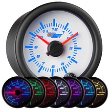 Slightly Used GlowShift White 7 Color Analog Clock Gauge