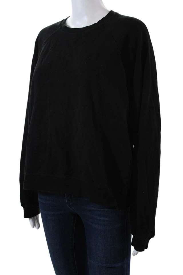 Sudadera pulóver negra de mezcla de algodón Electric & Rose para mujer talla XS Foto 2 de 4