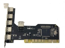 Open Box-5 External Ports and 1 Internal Shared Port USB 2.0 PCI Card