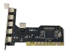 Open Box-5 External Ports and 1 Internal Shared Port USB 2.0 PCI Card