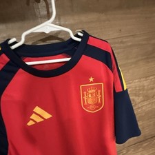 adidas Spain Soccer Jersey Shirt Red Navy World cup home kit Adult XS