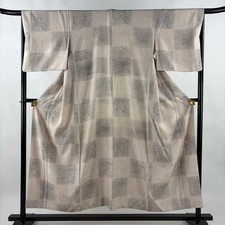 JAPANESE KIMONO FINE PATTERN LIGHT PINK 153.5cm 5 ft 0 in PURE SILK B1858