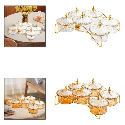 Snack Trockenobstschale mit Deckel Frischhalteschale für Snack Plätzchen Party