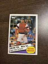 1985 Topps - Record Breaker Carlton Fisk #1 Collector's Edition (Tiffany)