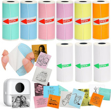 9 Rolls Mini Printer Sticker Paper,Thermal Self-Adhesive Paper 57 