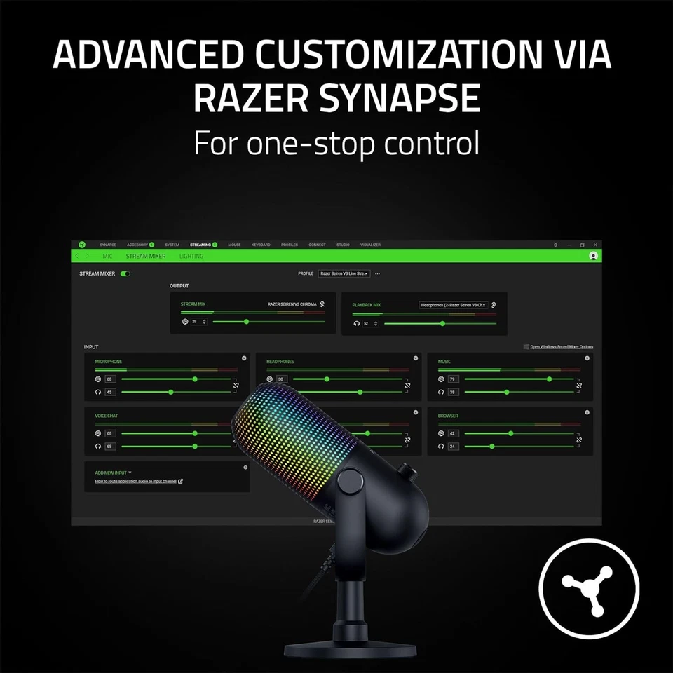 Razer Seiren V3 Chroma - RGB USB Mikrofon mit Tap-to-Mute - Bild 4 von 4