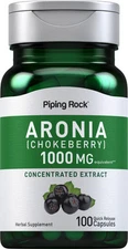 Aronia Berry 1000mg | 100 Capsules | Chokeberry Extract | by Piping Rock
