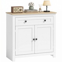 Sideboard KüChenschrank Mit Schublade, DoppeltüR, Verstellbarer Einlegeboden