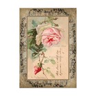 Shabby Pink Rose By Klein Antique Image Cotton Fabric Quilt Block Panel Applique — photo 1