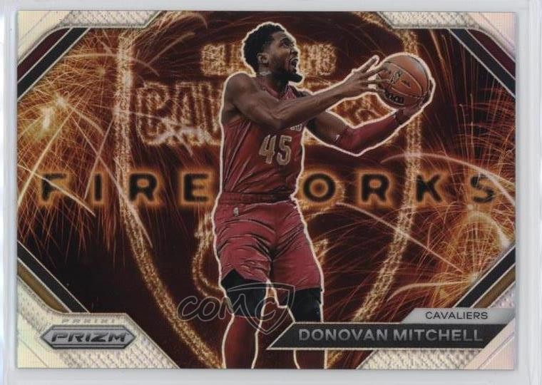 2023-24 Panini Prizm Fireworks Silver Prizm Donovan Mitchell #18 17zx